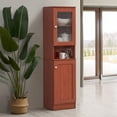 thumbnail image 4 of Contemporary Home Living 63" Red Rectangular Enclosed Storage Kitchen Pantry with Doors, 4 of 4