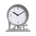 thumbnail image 1 of Carta de amor romántica Reloj de mesa Adorno sin tictac Barrido silencioso y suave Gris, 1 of 9