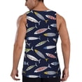 thumbnail image 3 of Easygdp Sardine Men's Tank Top, Sleeveless Muscle T Shirts, Breathable, Quick-Dry, Loose for Gym, Running, Fitness - XX-Large, 3 of 9
