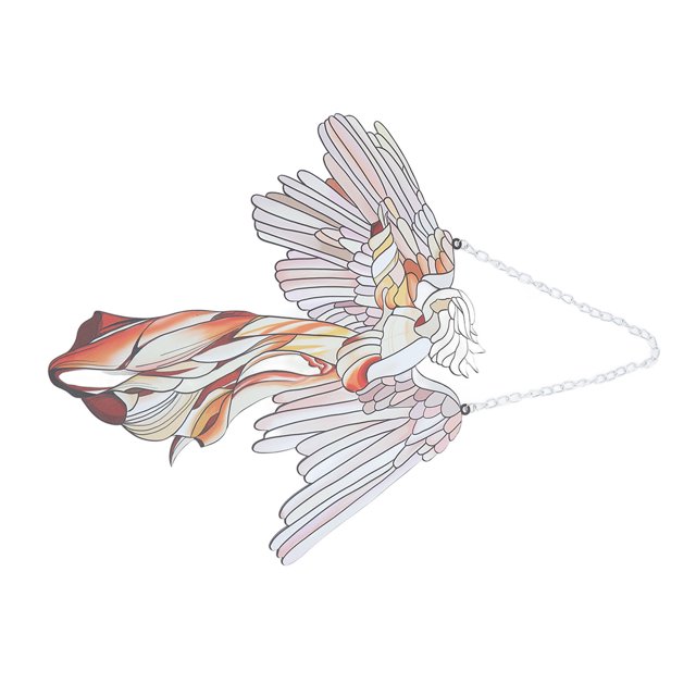 Stained Glass Window Decor,Unique Shaped Stained Glass Stained Glass Window Pendant Garden Hanging Pendant Unbeatable Value