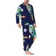 thumbnail image 2 of Balery Astronaut Dinosaur and Space Pijama para Hombre de Dos Piezas con Manga Larga, Conjunto de Dormir y Descanso Suave con Bolsillos-XX-Large, 2 of 7