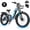 Blue, variant on ESKUTE Electric Bike for Adults, 1500W Motor, 32MPH, 48V 20.8Ah Battery, Up to 80-Mile Range, 26"x4.0" Fat Tires, Step-Thru, Full Suspension, 8-Speed White