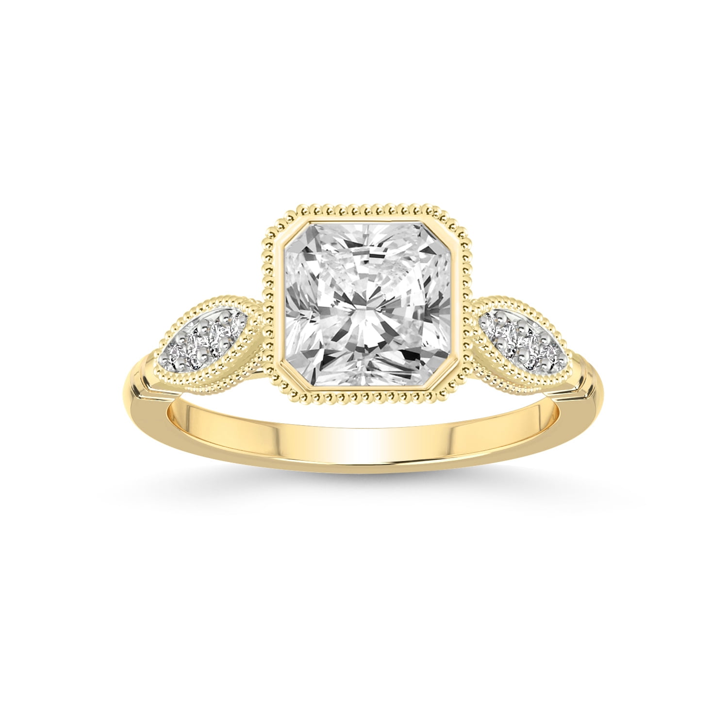 3 Carat IGI Certified Radiant Shape Lab Grown Diamond Engagement Ring