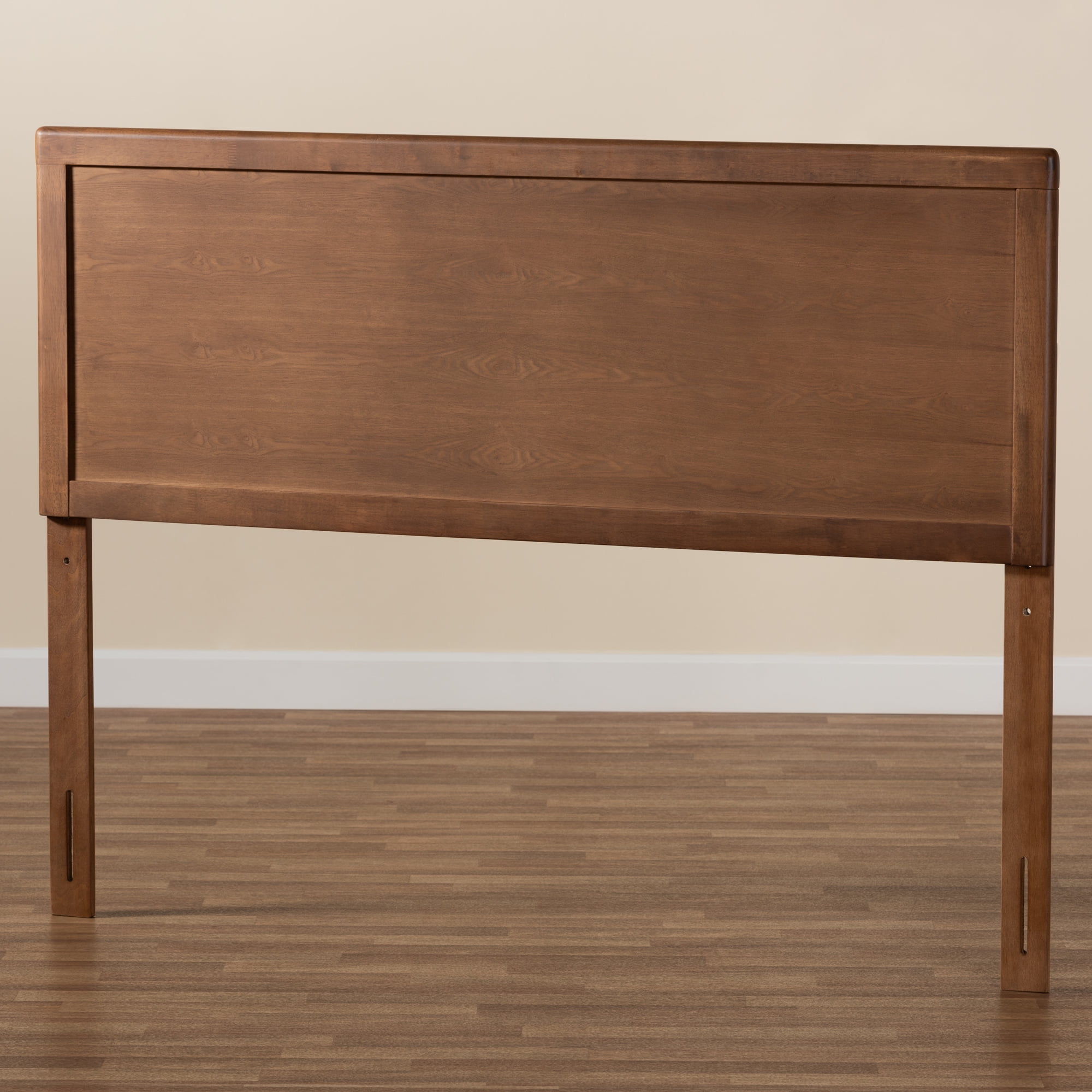 Baxton Studio Alan Contemporary/Modern Panel Back Support Engineered Wood Headboard, Full, Ash Walnut