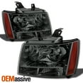 thumbnail image 7 of AKKON - For [Crystal SMOKED LENS] 07-14 Chevy Suburban 1500 2500 Tahoe Headlights + LED Tail Brake lights Lamps, 7 of 7