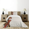 thumbnail image 4 of Ambesonne African Quilted Bedspread Set 2 Pcs, Hand Drawn Woman Art, Twin Size, Multicolor, 4 of 5