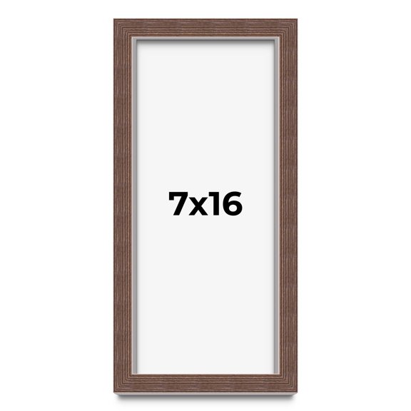 7x16 Shadow Box Frame Brown | 1.125 inches Deep Real Wood Rustic Shadowbox Display Frame | UV