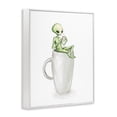 thumbnail image 3 of Stupell Industries Alien & Coffee Mug Food & Beverage Painting White Framed Art Print Wall Art, 16 x 20, 3 of 9