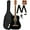 Black, variant on Fender FA-15 3/4-Scale Kids Steel String Acoustic Guitar - Moonlight Burst w/ Gig Bag