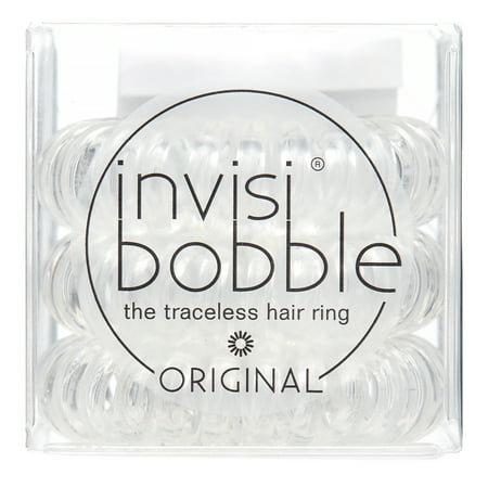 invisibobble Original Spiral Hair Tie- Crystal Clear 3 pc