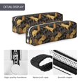 thumbnail image 4 of Haiem Squirrel Gathering Nuts Print Leather Pencil Case Art Supplies Case Zipper Pencil Pouch Stationery Storage Pencil Bag, 4 of 7