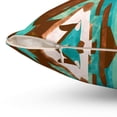 thumbnail image 5 of Boho Southwest Turquoise Brown Square Pillow, Eclectic Home Decor, Throw Cushion, Bohemian Accent Pillow, Tribal Decorative, 5 of 9