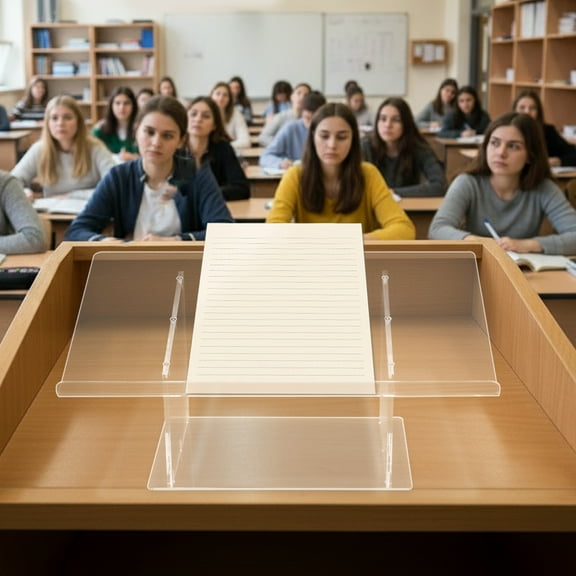 37.8*24.6cm 10kg/22.05lbs Acrylic Tabletop Podium Acrylic Clear Tabletop Podium Stand for Meeting Rooms Event Venues