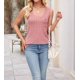thumbnail image 4 of Camisetas Sin Mangas de Verano para Mujer, Camisetas Sin Mangas, Cuello en V, Ropa Informal Holgada, Conjuntos. Raíz de Rosa L, 4 of 10