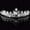 Other, variant on NUZYZ Dazzle Rhinestone Imitation Pearl Leaf Shaped Crown Tiara, Silver
