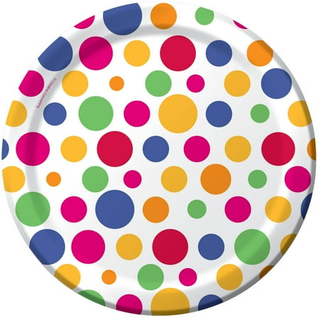 Party Dots Dessert Plates, 8pk