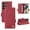 Red, variant on Flip Case for Samsung S25 S25Plus S25Ultra Cover Magnetic Wallet with Buckle Card Holder Kickstand
