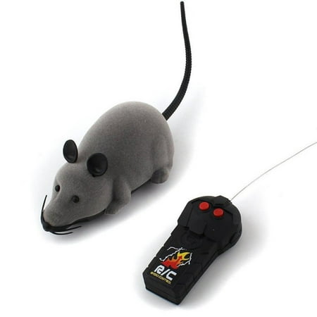 Electronic Wireless Remote Control Rat Plush Mouse Toy for Cats Dogs Pets Kids Novelty (Best Remote Control Mouse Cat Toy)