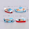 thumbnail image 5 of Home Decor Miniature Boat Mini Fishing Boat Model Mediterranean Decor Resin Desktop Boat Ornament Ocean Beach Micro Landscape Decoration, Random Style, 5 of 5