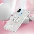 thumbnail image 5 of Glitter Clear Sparkly Bling Case for Xiaomi Redmi A1, Rugged Shockproof Flowing Liquid Floating Cover for Women with Ring Holder Phone Case for Xiaomi Redmi A1  Colorful, 5 of 14