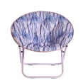 thumbnail image 4 of Room Revival 30" Faux Fur Printed Saucer Chair, Purple, 4 of 8