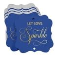thumbnail image 3 of Inkdotpot Pack Of 100 Real Gold Foil Bracket Shape Paper Tags Let Love Sparkle Wedding Favor Hang Tags, 3 of 6