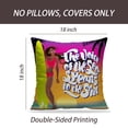 thumbnail image 2 of LALILO Throw Pillow Covers Cartoon Afro Girl Afro Art Beach Bikini Cushion Cover 18" x 18", 2 Pack, 2 of 6