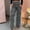 Gray, variant on Women Rhinestone Straight Leg Cargo Jeans High Waisted Denim Pants 2026 Trendy Streetwear Sparkly Jeans