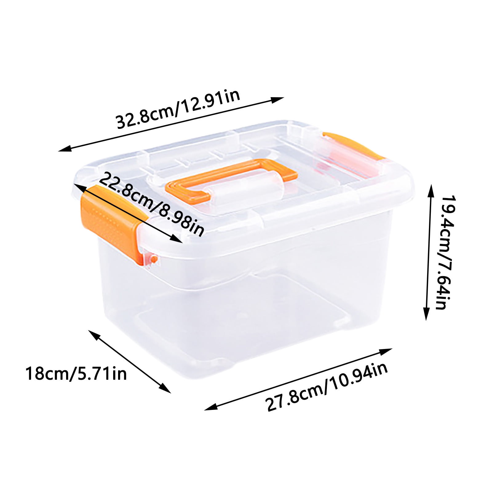Storage Bin with Latching Lid, Clear Storage Box with Handle, Stackable Storage Container for Organizing Toys, Crafts, Tools,Blue