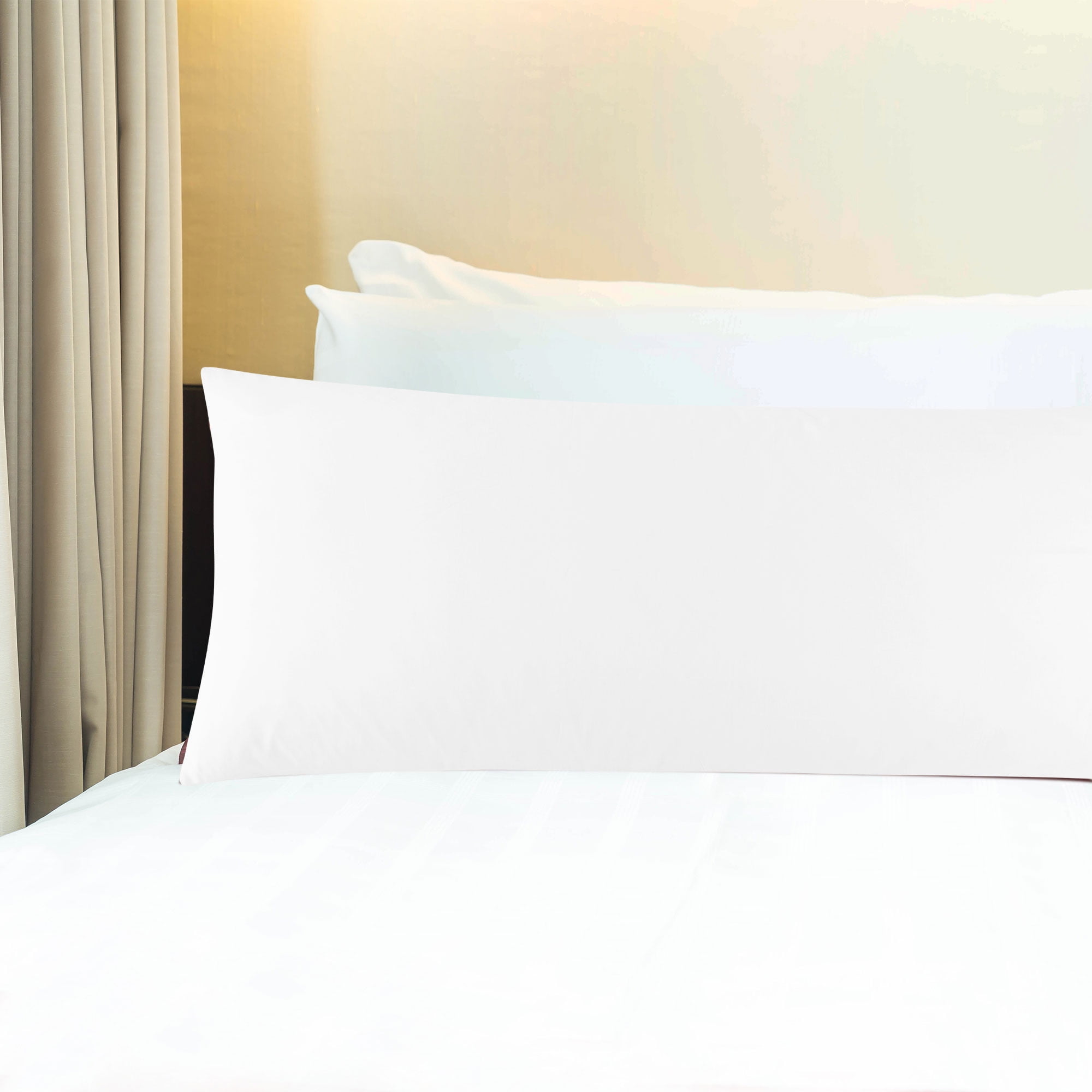 3 Pack Breathable Egyptian Cotton Body Pillow Covers, 20" x 60", White
