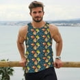 thumbnail image 5 of Rocae Blue Floral for Men's Workout Tank Top Men's Running Tank Top Dry Fit Athletic Workout Tank Tops3X-Large, 5 of 9