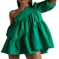 thumbnail image 2 of Summer Mini Dress with Short Puff Sleeves and Tiered Design, 2 of 5