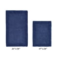 thumbnail image 2 of Better Trends 2 Piece Premium Bathroom Rug Set 100% Cotton Soft Tufted Reversible Bath Rug Water absorbent Bath Mat Ideal for Bathroom Shower and Tub Use, Edge Collection Navy (17" x 24" | 21" x 34"), 2 of 5