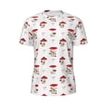 thumbnail image 5 of Wukai Different Mushrooms Print Men's Short-Sleeved Mesh T-Shirt,Quick-Dry Short Sleeve Workout T-Shirt-XX-Large, 5 of 8