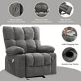 thumbnail image 5 of JONPONY Manual Recliner Chair with Heat Therapy and Massage Function, Heavy Duty Reclining Mechanism Massage Chair, Elderly Single Rocker Sofa with Cup Holders for Bedroom Home Theater,Grey, 5 of 13