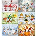 thumbnail image 2 of Pintura de diamantes 5D, imagen de gnomos, mosaico de diamantes DIY, bordado de arte, Kit de punto de cruz, decoración del hogar, nueva colección 2023, navidad, 2 of 4