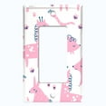 thumbnail image 5 of Metal Light Switch Plate Cover Cute Nature Wild Animals Pink ZOO003, 5 of 13