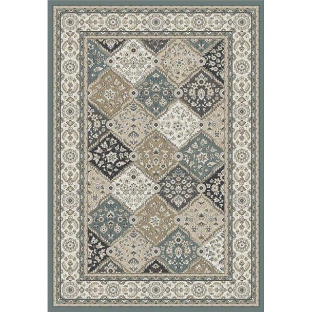 DynamicRugs YA248471510 8471 Yazd Collection 2 x 3.6 in.Traditional Rectangle Rug, Blue & Ivory