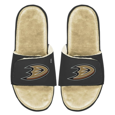 

Youth ISlide Black/Tan Anaheim Ducks Faux Fur Slide Sandals