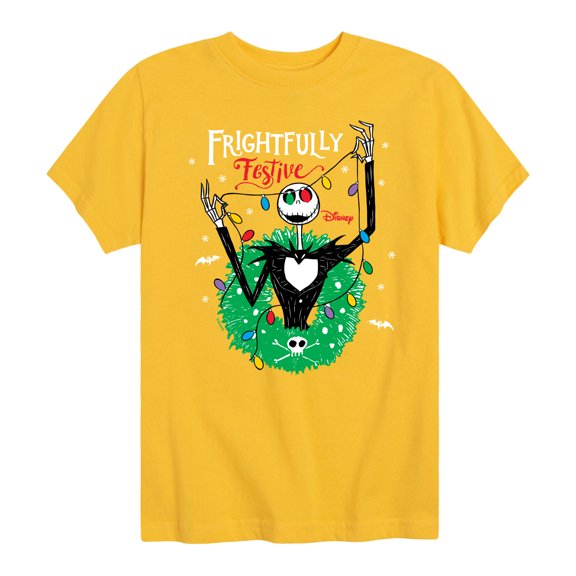 The Nightmare Before Christmas - Frightfully Festive Wreath - Toddler And Youth Short Sleeve Graphic T-Shirt