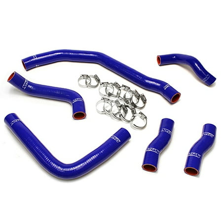 HPS Blue Reinforced Silicone Radiator Coolant Hose Kit (4pc set) for rear engine for Toyota 90-99 MR2 3SGTE (Best Turbo For 3sgte)