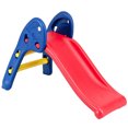thumbnail image 1 of Gymax 2 Step Children Folding Slide Plastic Fun Toy Up-down For Kids Indoor & Outdoor, 1 of 10