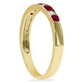 thumbnail image 2 of SZUL Women's Ruby and Diamond Stackable Channel Set Ring in 14K Yellow Gold, 2 of 5