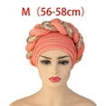 thumbnail image 2 of pitrice Turban Africain pour Femmes, Foulard à Sequins, Bonnet, Rouge Pastèque, 2 of 9