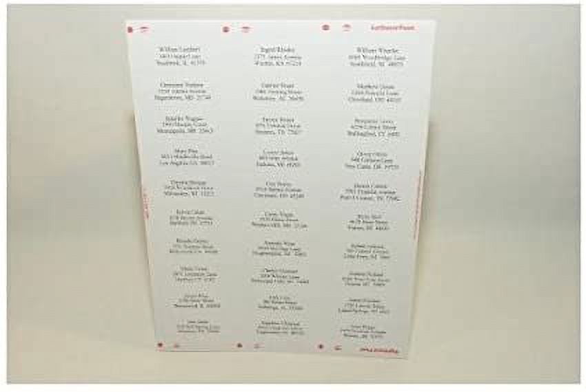 Compulabel 310950 White Address, Removable Adhesive, FAB Labels for Laser and Inkjet Printers, 2 5/8 x 1 Inch, 30 per Sheet, 100 Sheets per Carton
