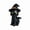 B, variant on Black Cat Resin Statue Halloween Tabletop Decor, Witch Figurine for Mantel Fireplace Countertop Display
