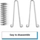 thumbnail image 2 of Hebillas de resorte para tienda, gancho de extensión de bobina de tensión, gancho de resorte de acero inoxidable, mosquetón, accesorios para tienda multiusos (4 piezas) Botao, 2 of 5