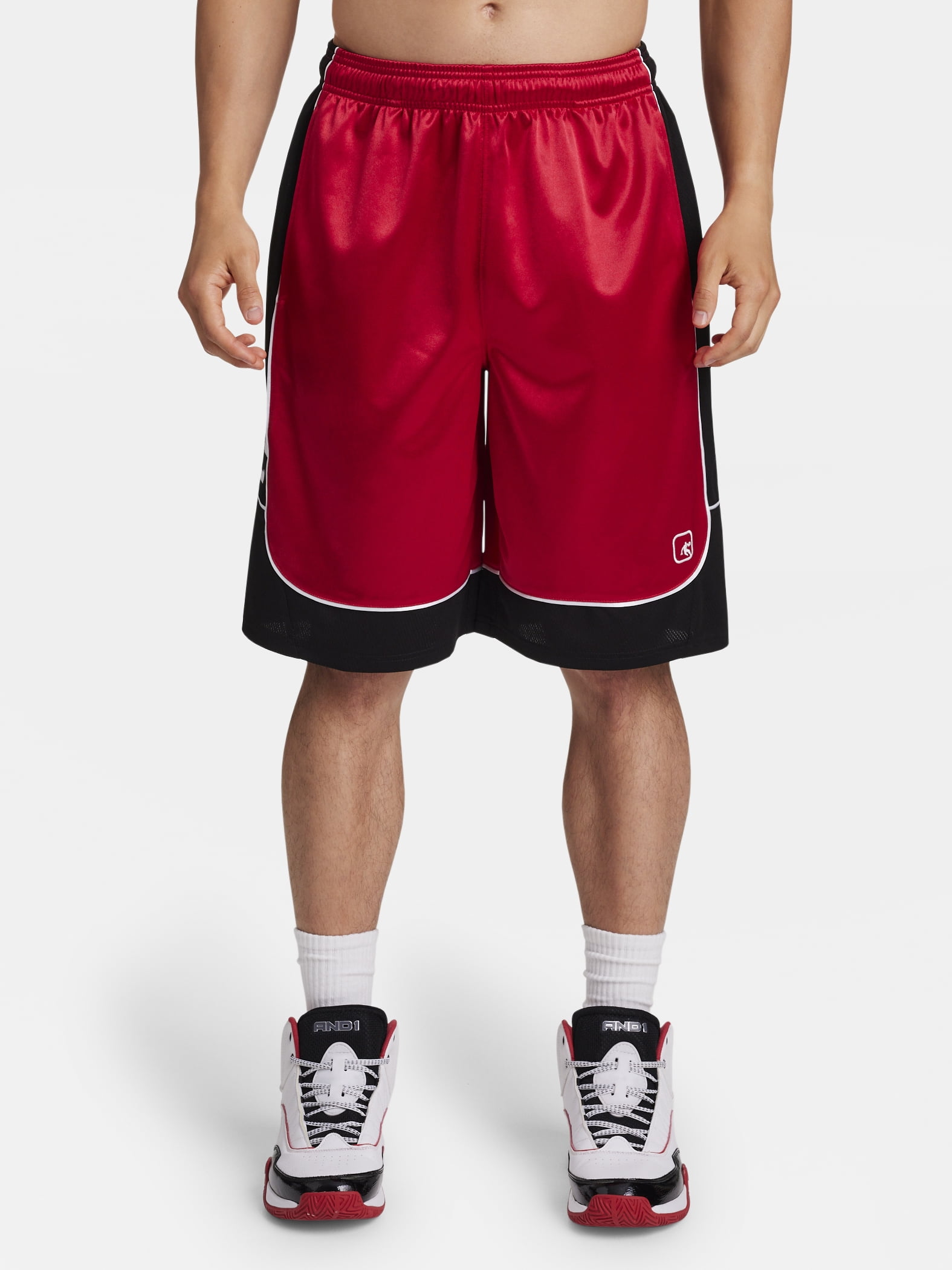 AND1 Men's and Big Men's All Court Short, 11" inseam, up to Size 5XL