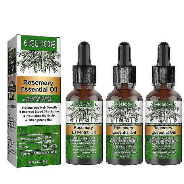 Aceite para el cabello EELHOE 3x para cuero cabelludo seco, estimula el crecimiento del cabello, aceite esencial para el cuidado del cabello, piel reafirmante y refrescante, aceite de romero