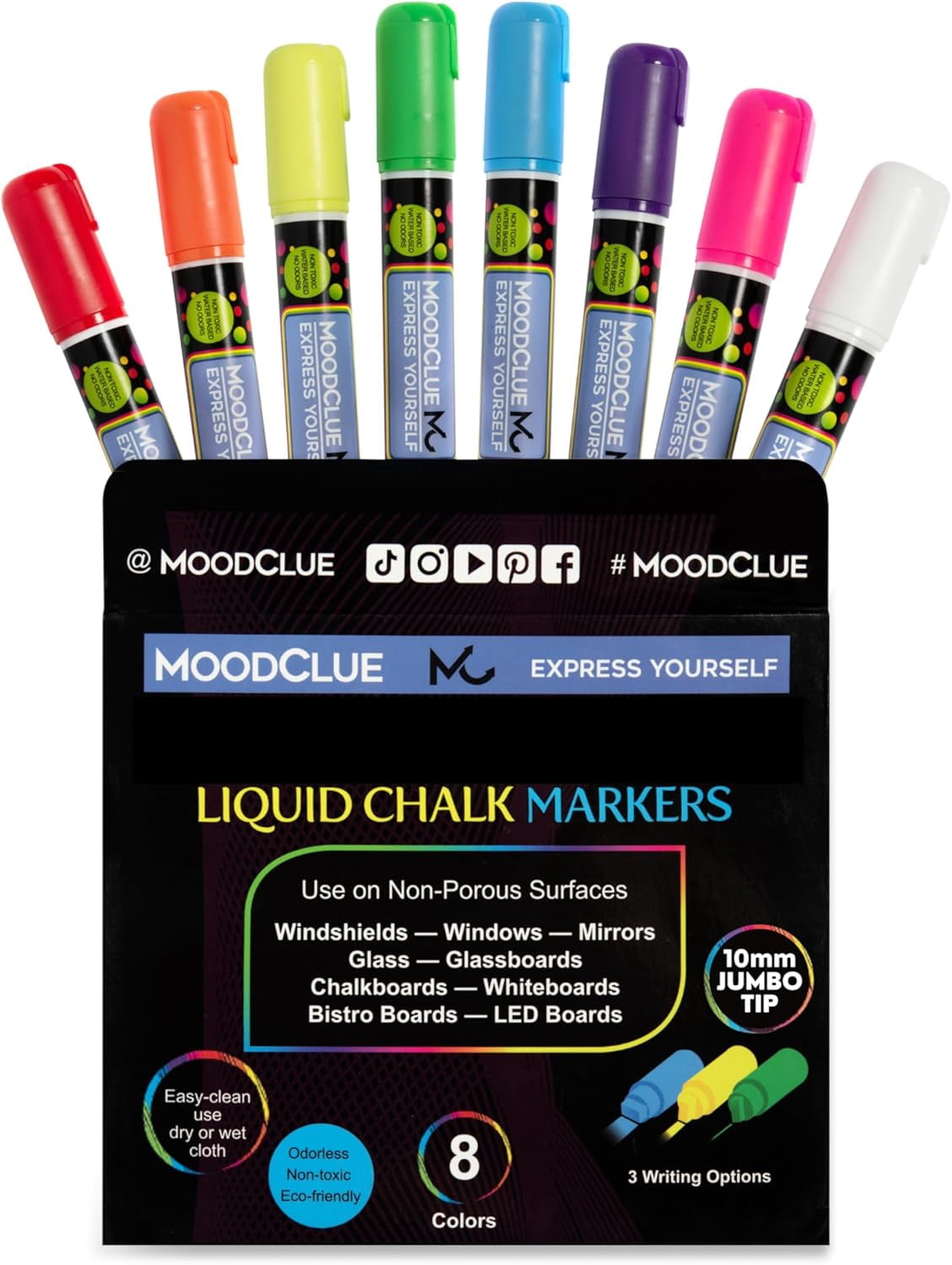 Jumbo Washable Dot Markers for Toddlers, (8 Pack Dabbers) - Easy